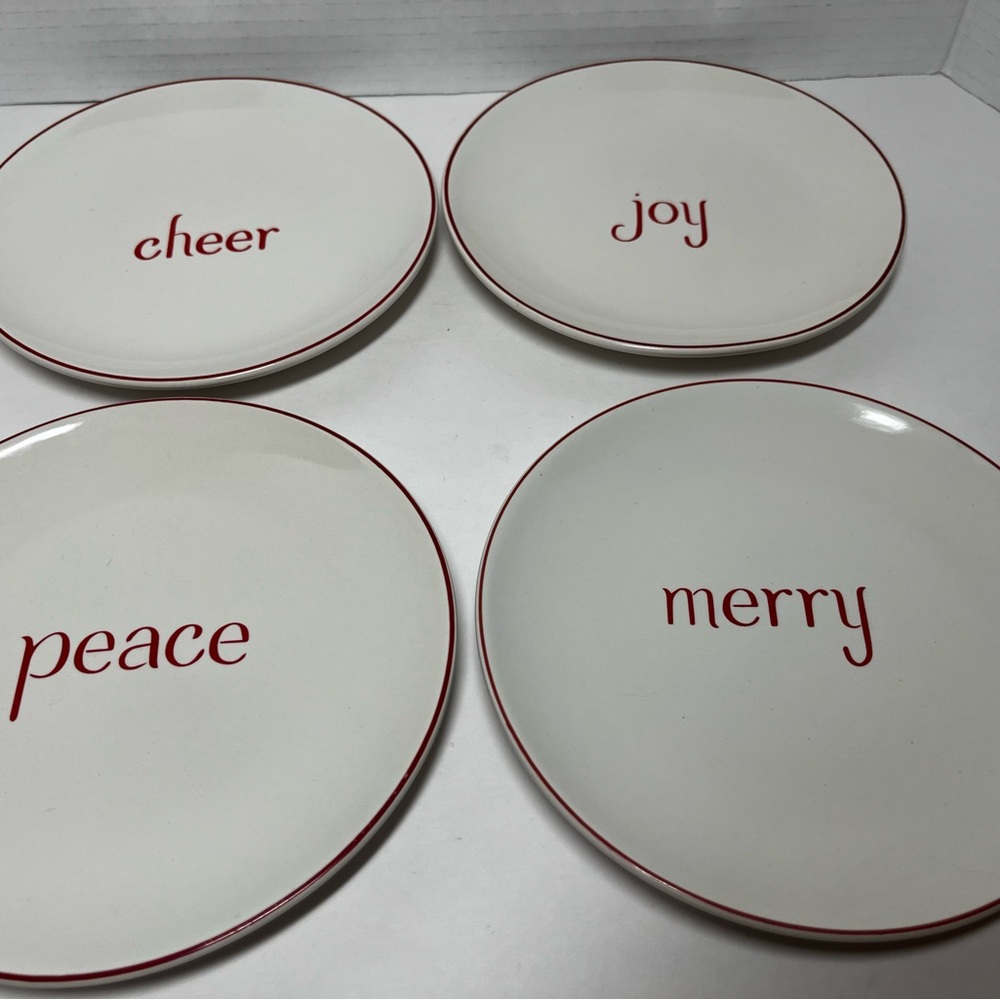 Threshold Stoneware Holiday Appetizer Plates